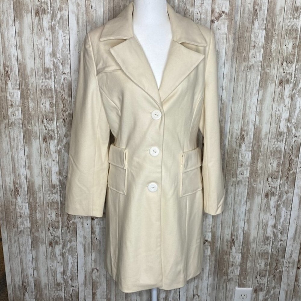 Women's Body Central Cream Wool Coat size Medium
